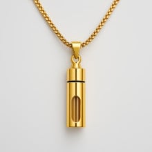 Pendentif personnalise homme collier Acier bar ecrin secret a graver personnaliser