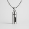 Pendentif personnalise homme collier Acier bar ecrin secret a graver personnaliser