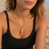 D Pendentif personnalise homme collier Acier bar ecrin secret a graver personnaliser