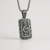 Men's Stainless Steel Clef Music Pendant Necklace