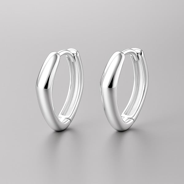Boucles d'oreille argent créoles carrés