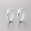 Boucles d'oreille argent créoles carrés