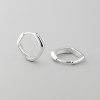 Boucles d'oreille argent créoles carrés