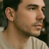 Boucles d'oreille argent créoles carrés