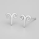 925 Silver Earrings Zodiac Signs Aries