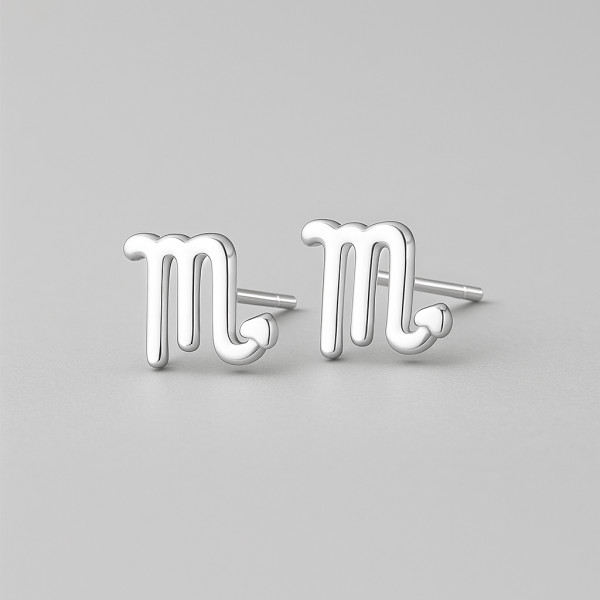 Boucles d'oreilles argent 925 Signes du zodiaque Scorpion