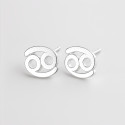 Boucles d'oreilles argent 925 Signes du zodiaque Cancer