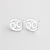 Boucles d'oreilles argent 925 Signes du zodiaque Cancer