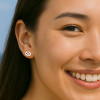 Boucles d'oreilles argent 925 Signes du zodiaque Cancer