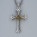 Pendentif homme croix oeil de la providence argent massif