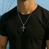 Pendentif homme croix oeil de la providence argent massif