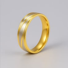 Bagues Couple Acier Inoxydable - Homme Finition Givrée, Femme Avec Zircon Cubique - Set De 3 Pièces, Cadeau Romantique Mariage/St Valentin