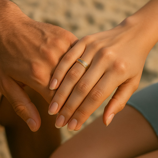 Anello In Argento 925 Placcato Oro Con Tributo Ai Marinai | Disponibile - Foto 4