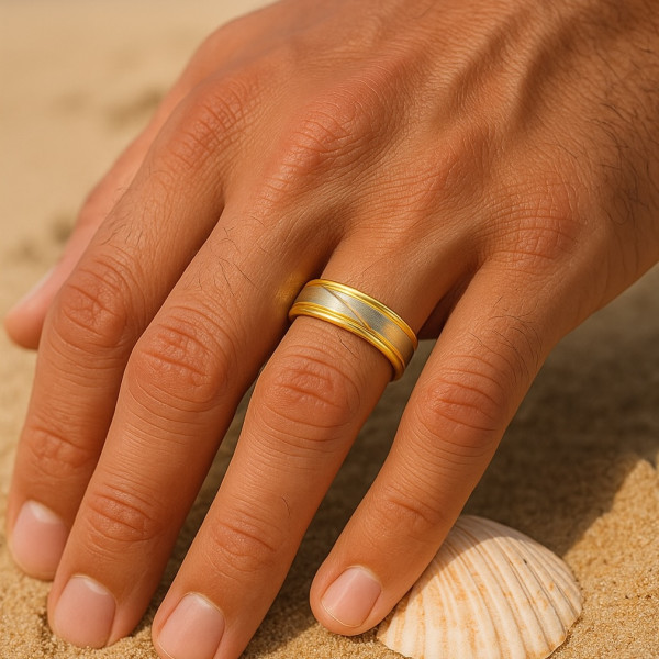 Anello In Argento 925 Placcato Oro Con Tributo Ai Marinai | Disponibile - Foto 8