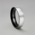 8mm Bague personnalisee homme titane bande brossee a graver