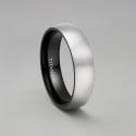 Anillo de titanio cepillado para hombre personalizado para grabar