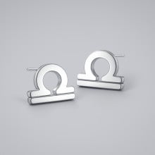 Boucles d'oreilles argent 925 Signes du zodiaque Balance