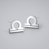 Boucles d'oreilles argent 925 Signes du zodiaque Balance