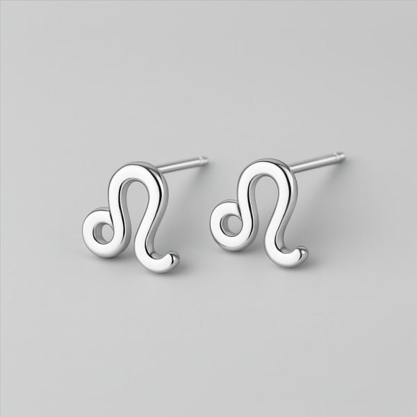 Boucles d'oreilles argent 925 Signes du zodiaque Lion