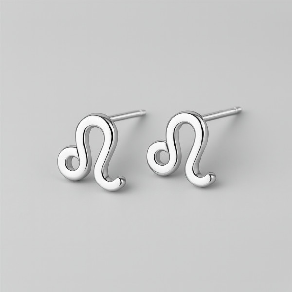 Boucles d'oreilles argent 925 Signes du zodiaque Lion
