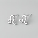 Boucles d'oreilles argent 925 Signes du zodiaque Lion