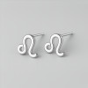 Boucles d'oreilles argent 925 Signes du zodiaque Lion