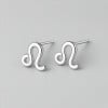 Boucles d'oreilles argent 925 Signes du zodiaque Lion