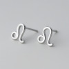 Boucles d'oreilles argent 925 Signes du zodiaque Lion