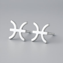 Boucles d'oreilles argent 925 Signes du zodiaque Poissons