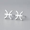 Boucles d'oreilles argent 925 Signes du zodiaque Poissons