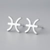 Boucles d'oreilles argent 925 Signes du zodiaque Poissons
