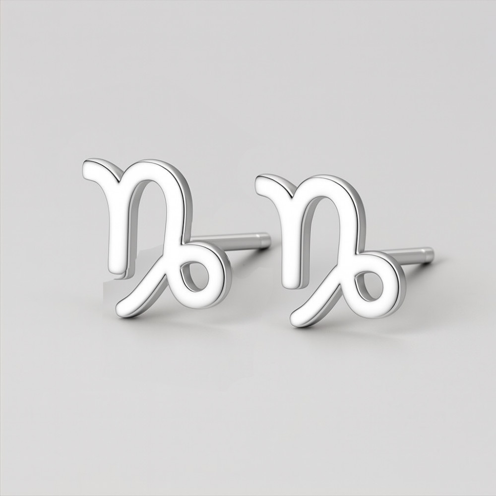 Boucles d'oreilles argent 925 Signes du zodiaque Capricorne