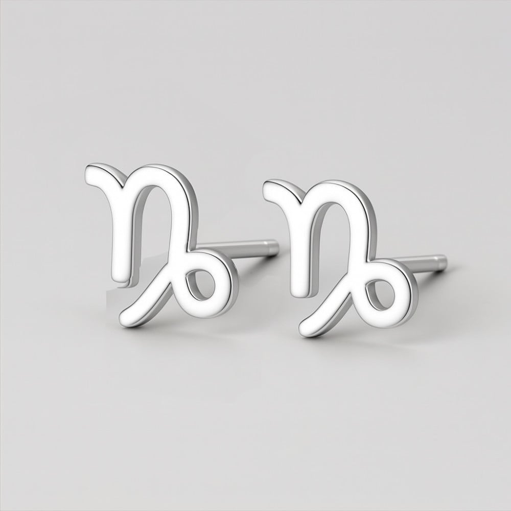 Boucles d'oreilles argent 925 Signes du zodiaque Capricorne