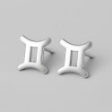 Boucles d'oreilles argent 925 Signes du zodiaque Gemeaux