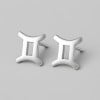 Boucles d'oreilles argent 925 Signes du zodiaque Gemeaux