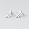 Sterling Silver Stud Earrings Zodiac Sagittarius