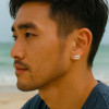 Sterling Silver Stud Earrings Zodiac Aquarius