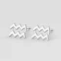 Boucles d'oreilles argent 925 Signes du zodiaque Verseau