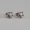Boucles d'oreilles argent clous hibou