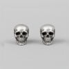 Silberne Totenkopf-Ohrstecker für Herren