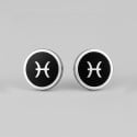 Boucles d'oreilles acier Signes du zodiaque Poissons
