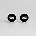 Boucles d'oreilles acier Signes du zodiaque Verseau