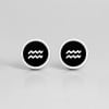 Boucles d'oreilles acier Signes du zodiaque Verseau