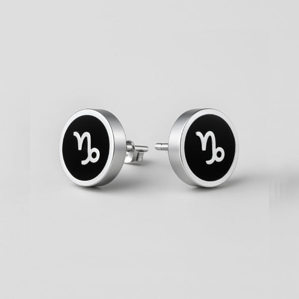 Boucles d'oreilles acier Signes du zodiaque Vierge
