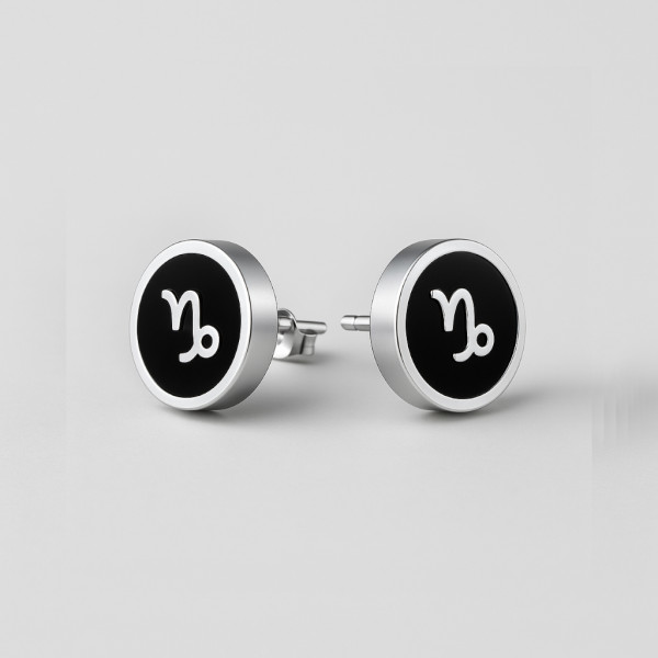 Boucles d'oreilles acier Signes du zodiaque Vierge
