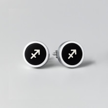 Sagittarius zodiac signs steel earrings