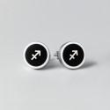 Boucles d'oreilles acier Signes du zodiaque Vierge