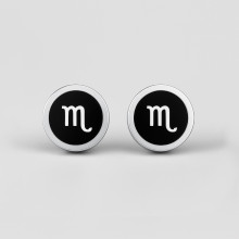 Steel earrings Zodiac signs Scorpio