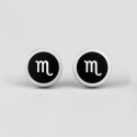 Boucles d'oreilles acier Signes du zodiaque Vierge