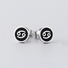 Steel earrings Zodiac signs Cancer